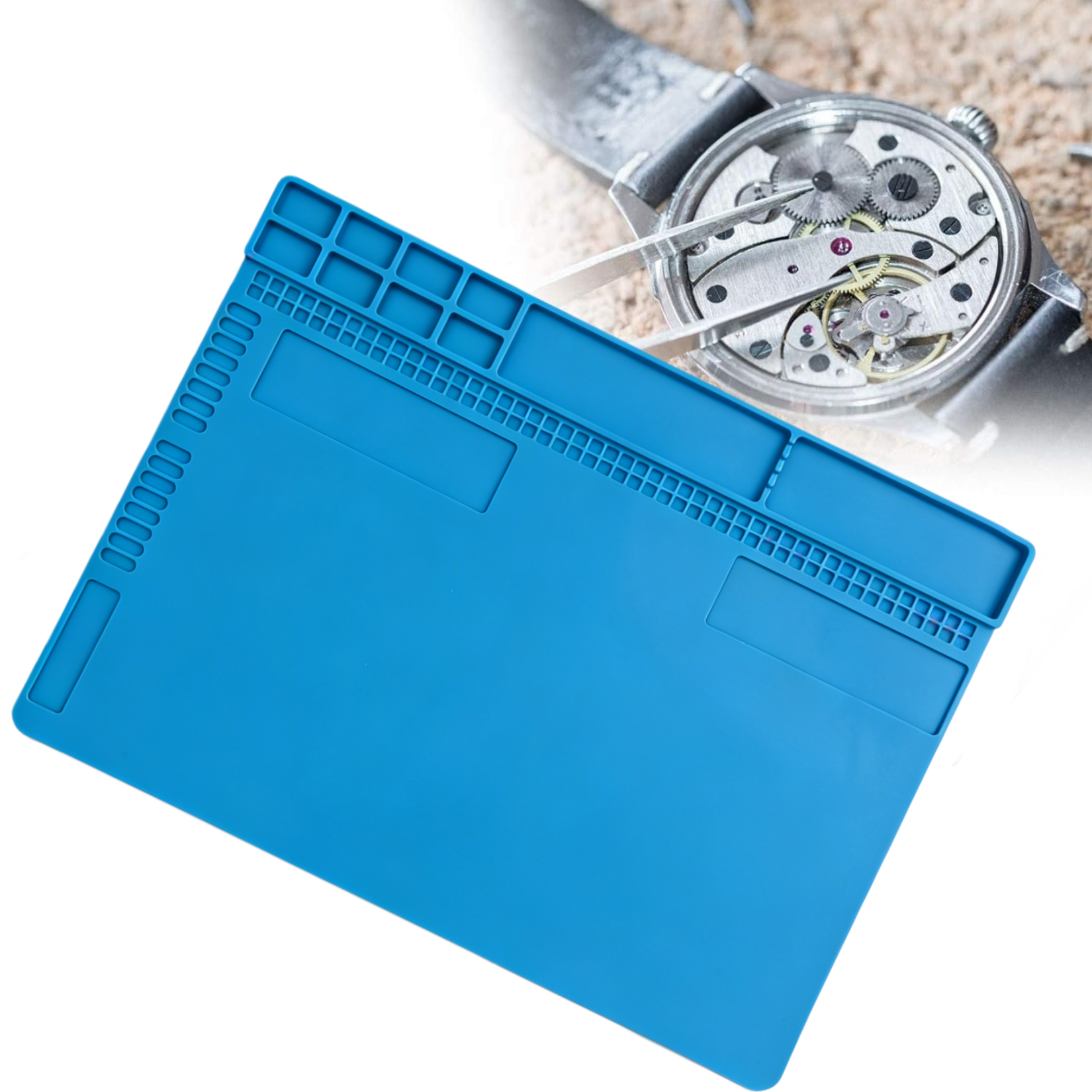 Bar Mat Rubber - Blue Large Silicone Work Mat Non-Slip