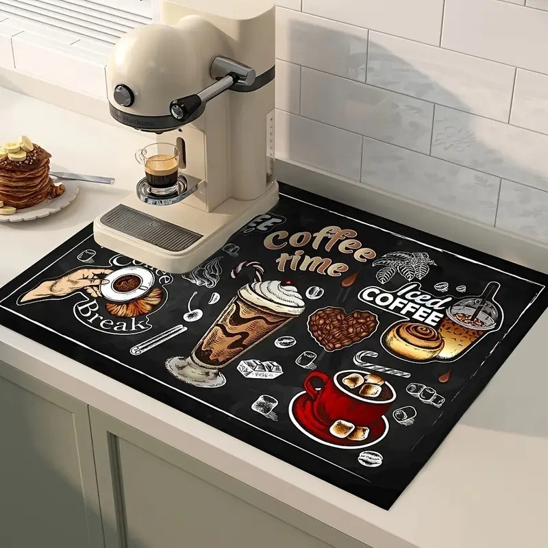 Coffee Mat Absorbent Mat Kitch - Bar Mat Rubber avis et prix