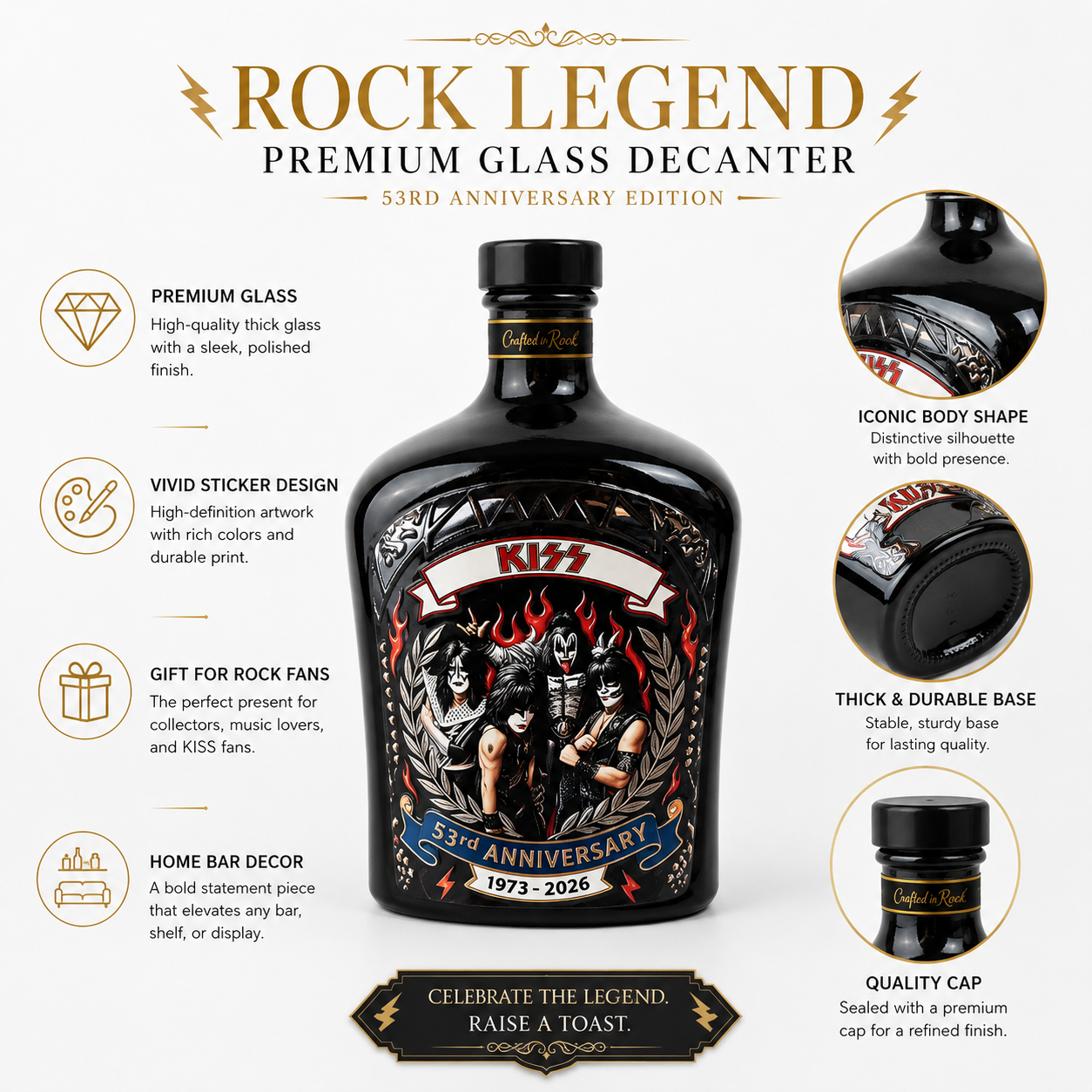 1973-2026 KISS Heavy Metal Roc - Home Bar And Counter avis et prix