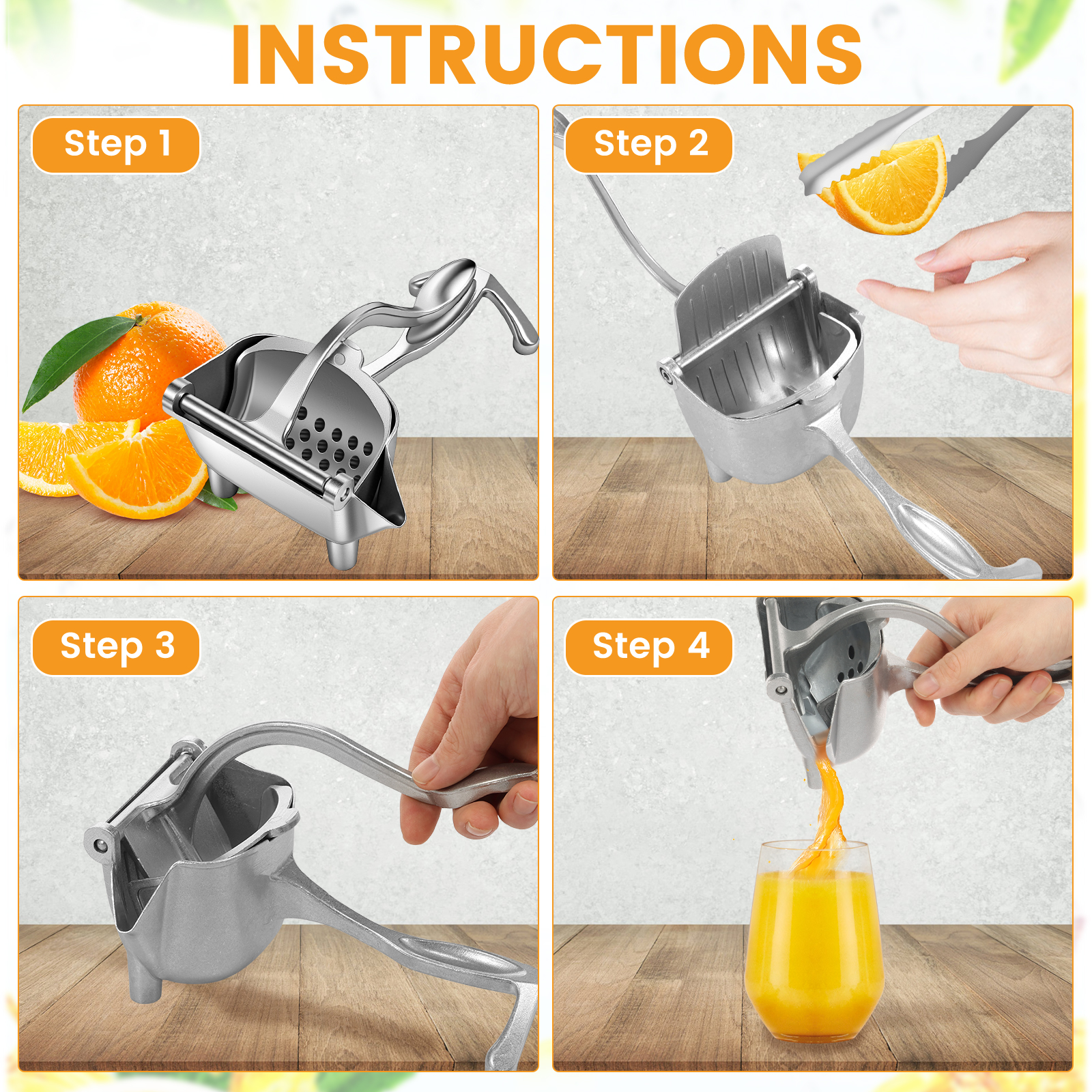 4/2pc Lemon Squeezer Hand Pres - Citrus Juicer Bar avis et prix