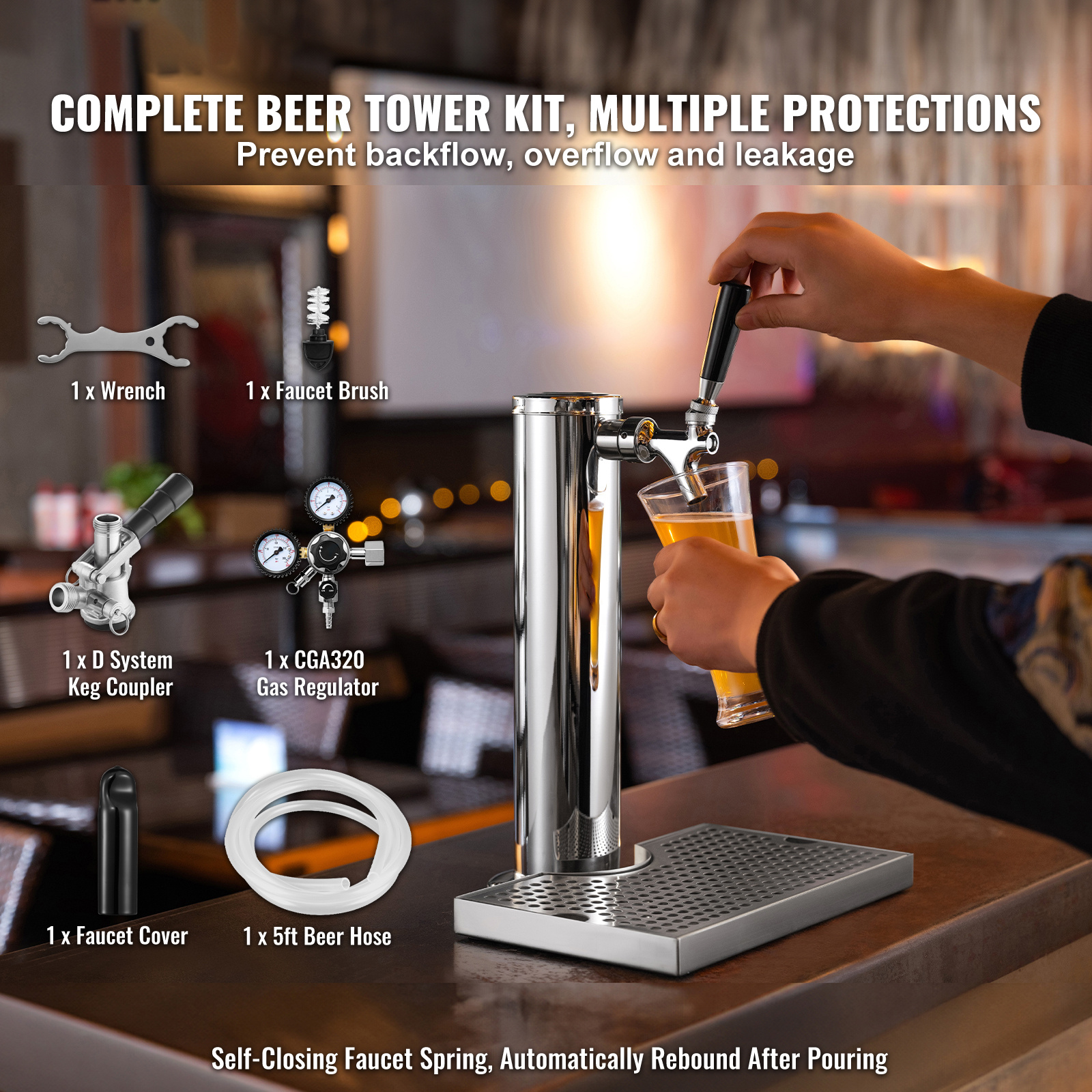 Stainless Steel Single-Tap Bee - Home Bar Setup Kit avis et prix