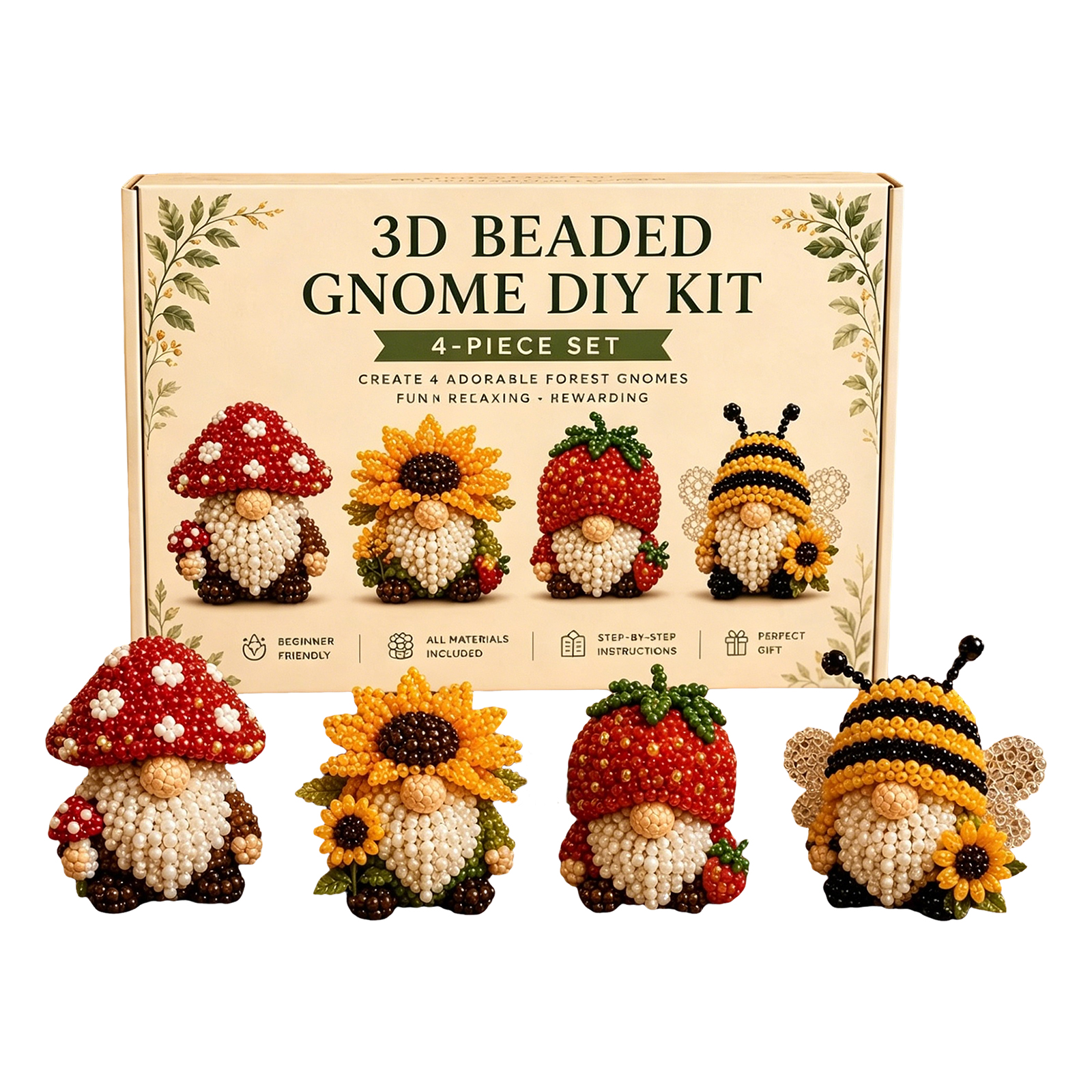 3D Beaded Gnome DIY Kit with F - Home Bargains avis et prix