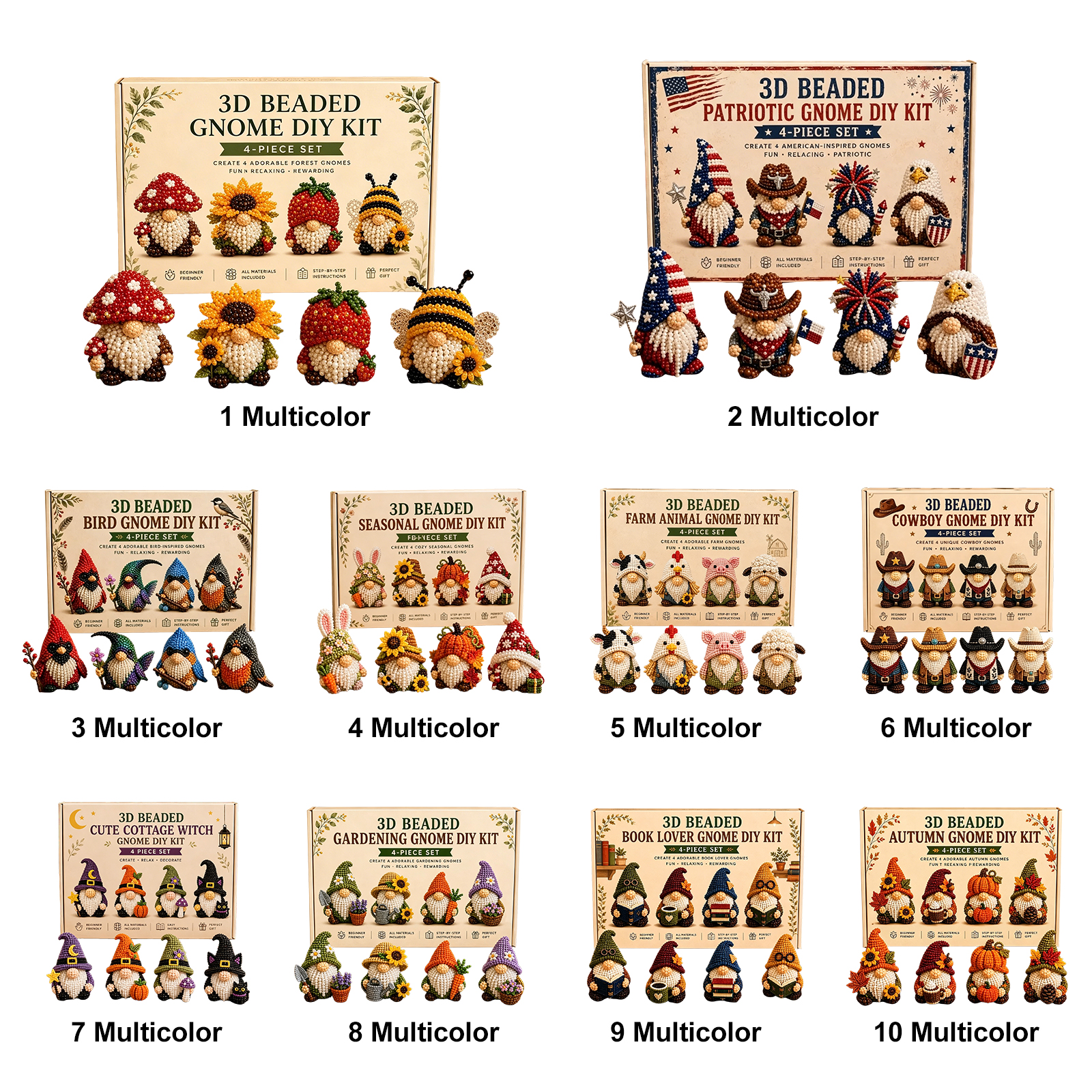 3D Beaded Gnome DIY Kit with F - Home Bargains avis et prix