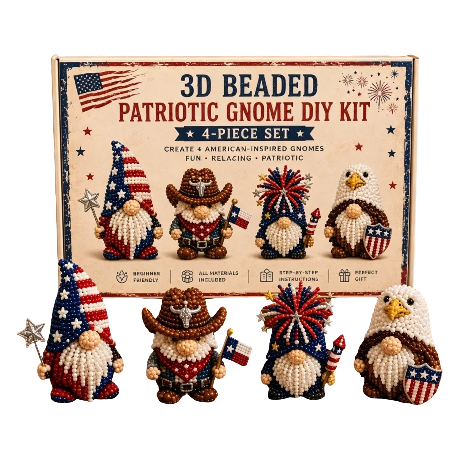 3D Beaded Gnome DIY Kit with F - Home Bargains avis et prix