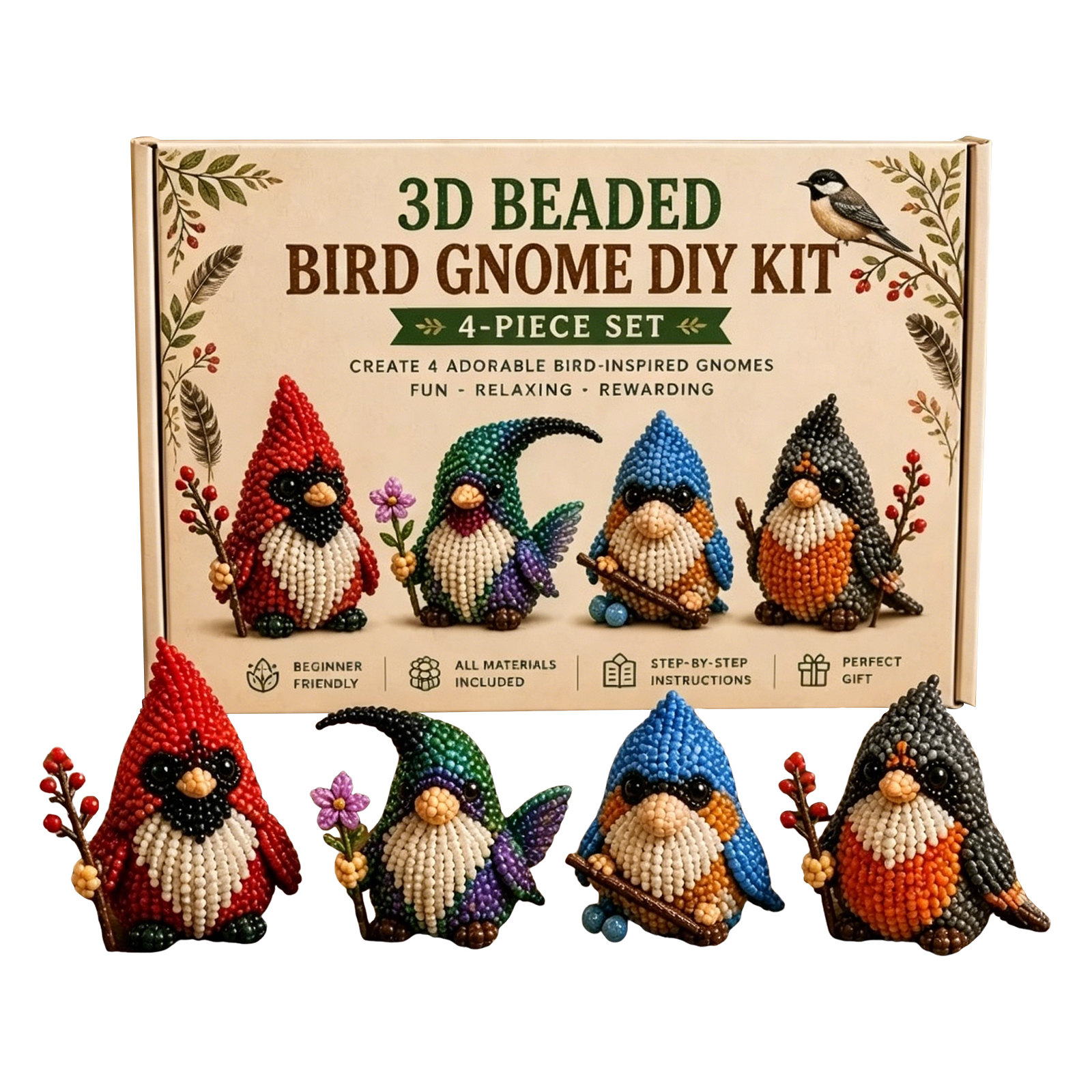 3D Beaded Gnome DIY Kit with F - Home Bargains avis et prix