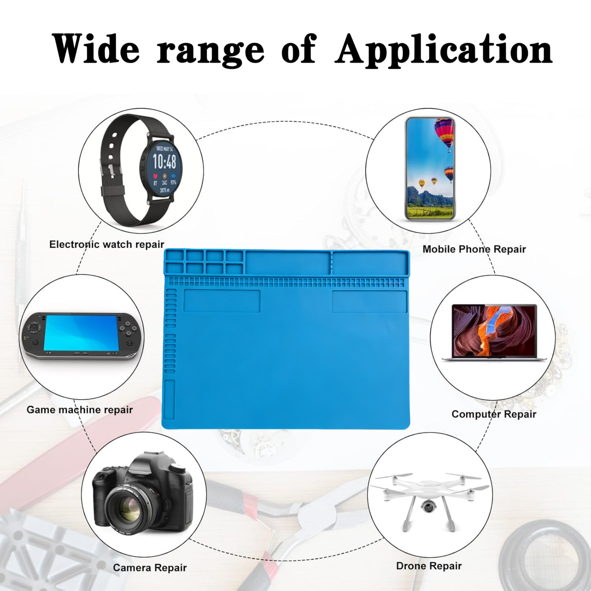 Blue Large Silicone Work Mat N - Bar Mat Rubber avis et prix