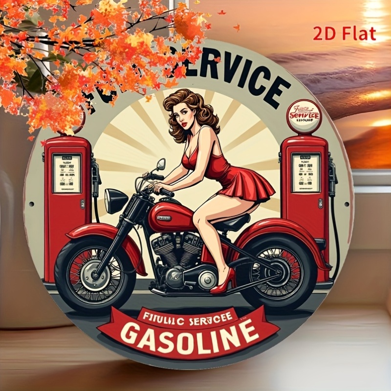 Round Metal Tin Sign Wall Deco - Home Bar Accessories avis et prix