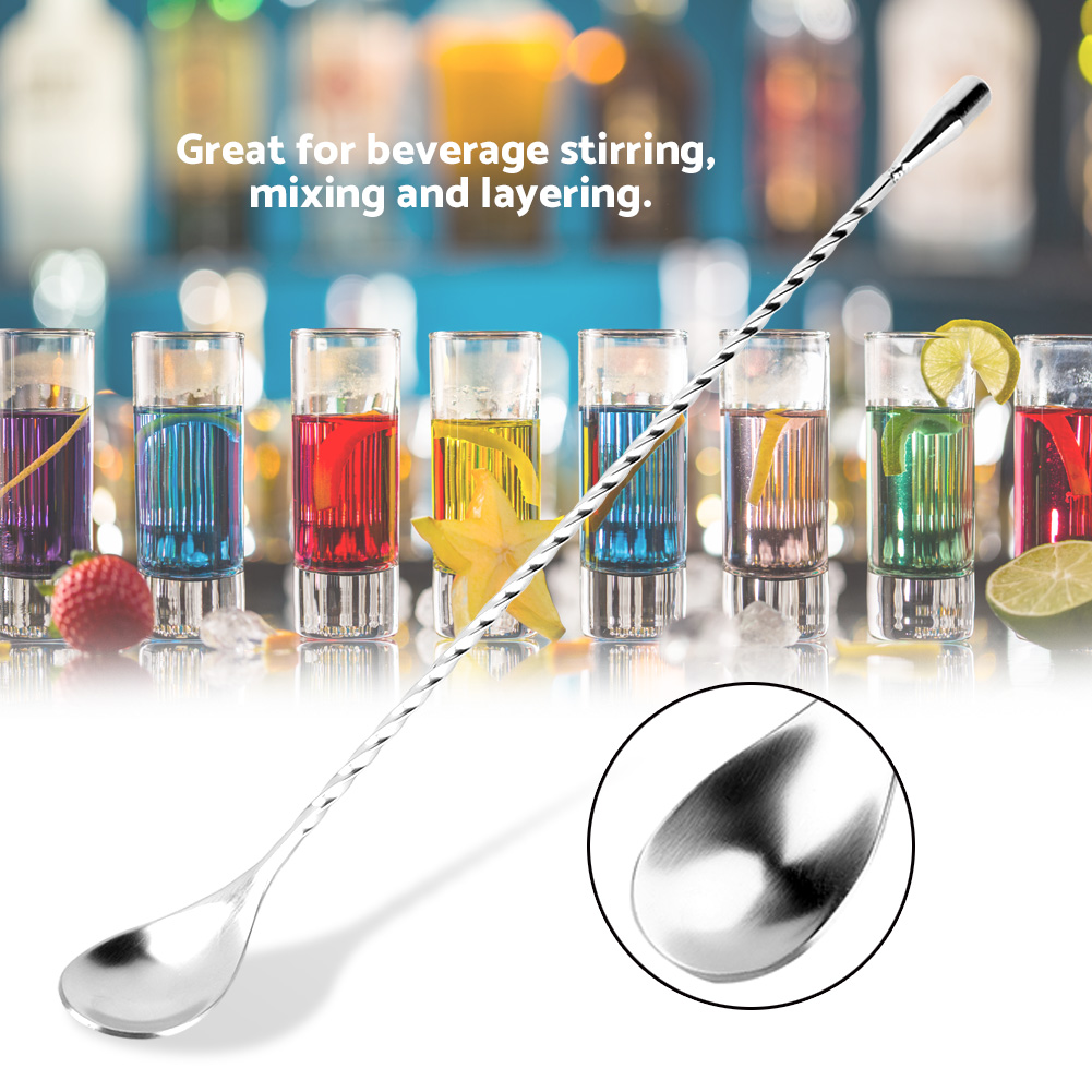 Stainless Steel Bar Spoon Long - Bar Spoon Twisted avis et prix