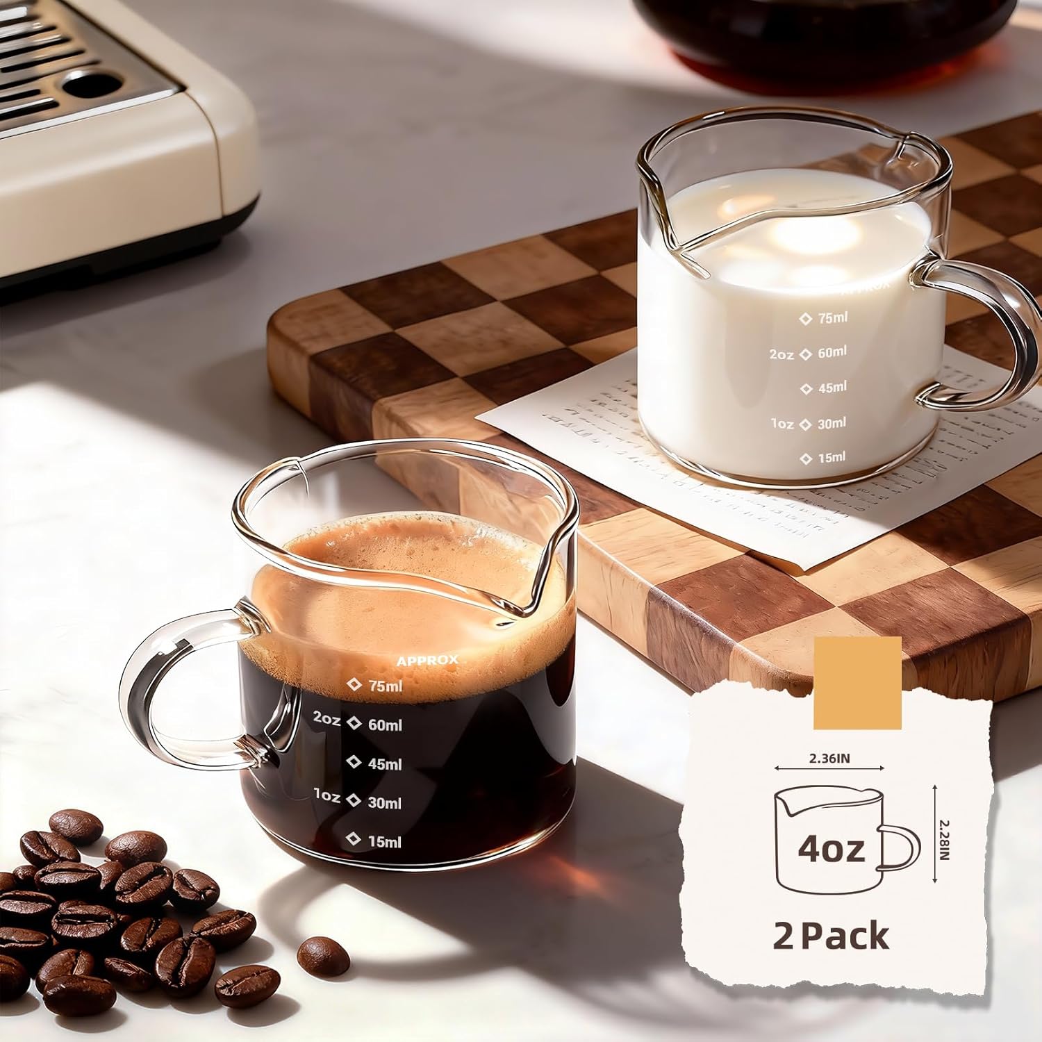 1/2pcs Espresso Cups 4oz Espre - Home Bar Set avis et prix