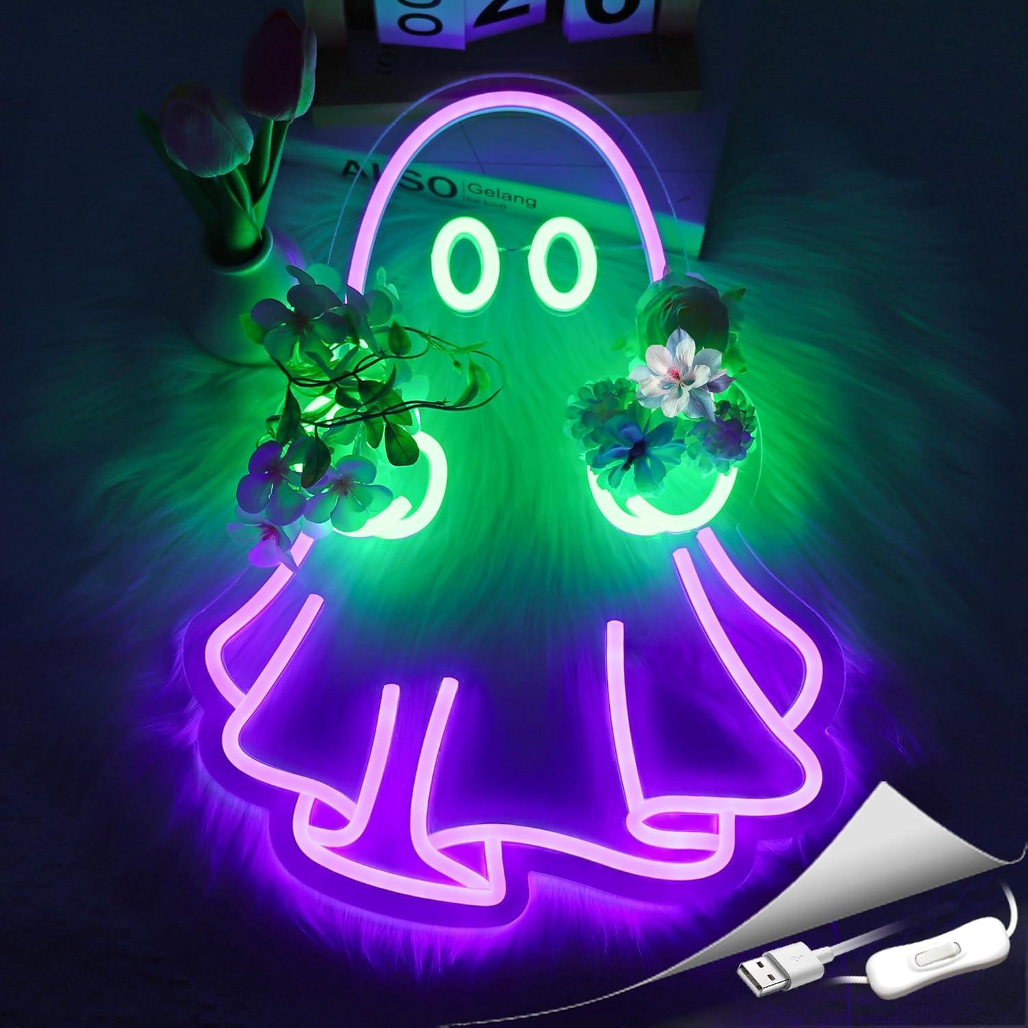 Ghost Neon Sign USB Powered LE - Home Bar Signs avis et prix