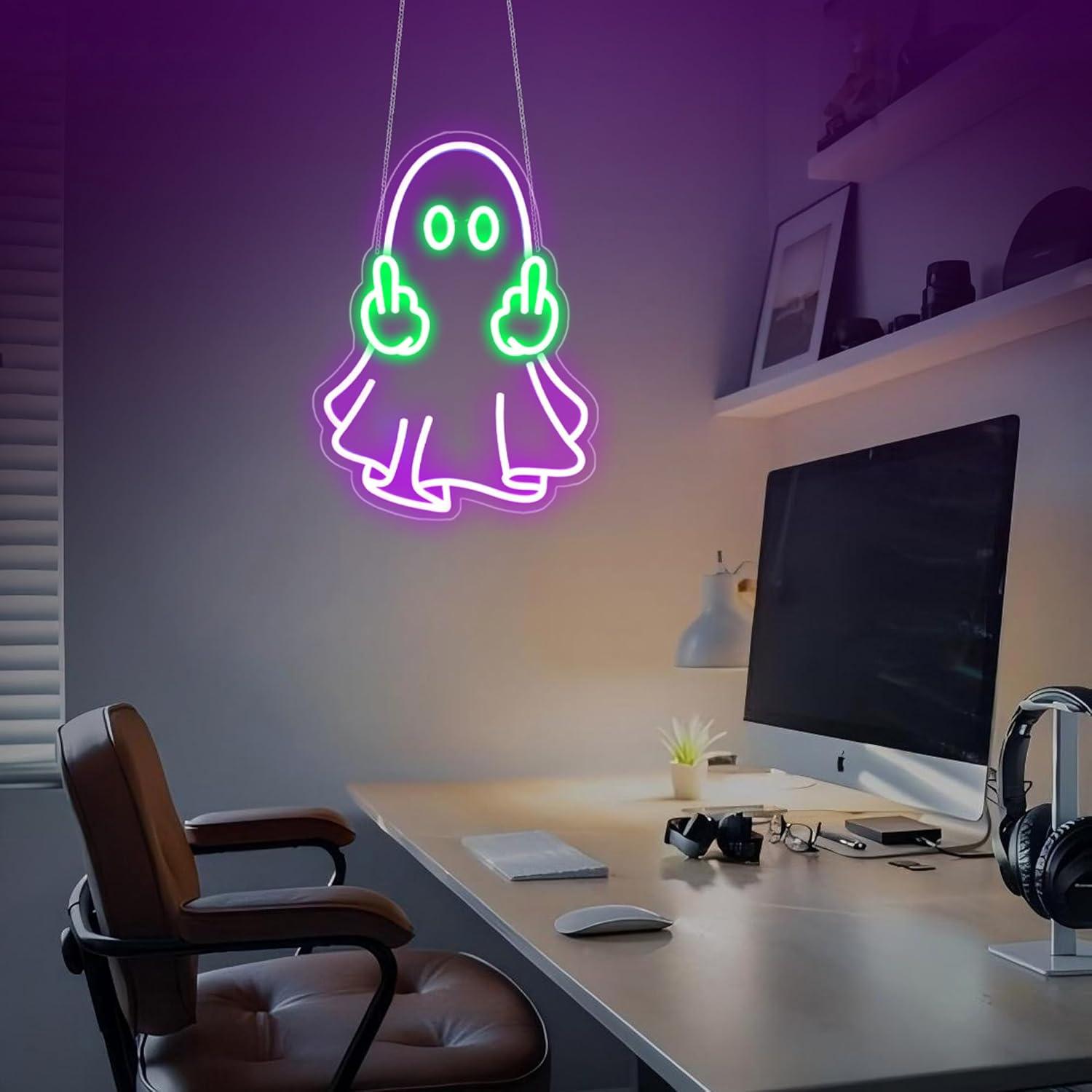 Ghost Neon Sign USB Powered LE - Home Bar Signs avis et prix