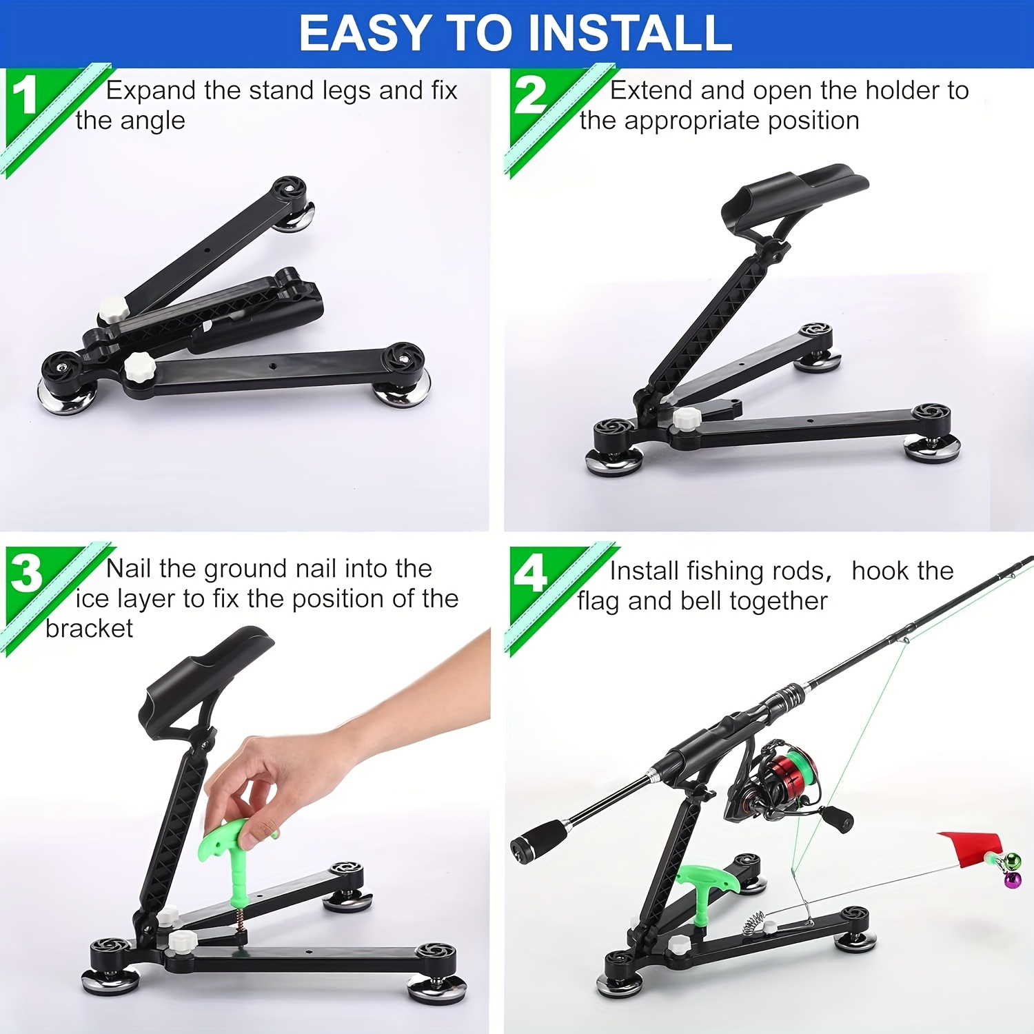 Foldable Ice Fishing Rod Holde - Ice Pick Pick avis et prix