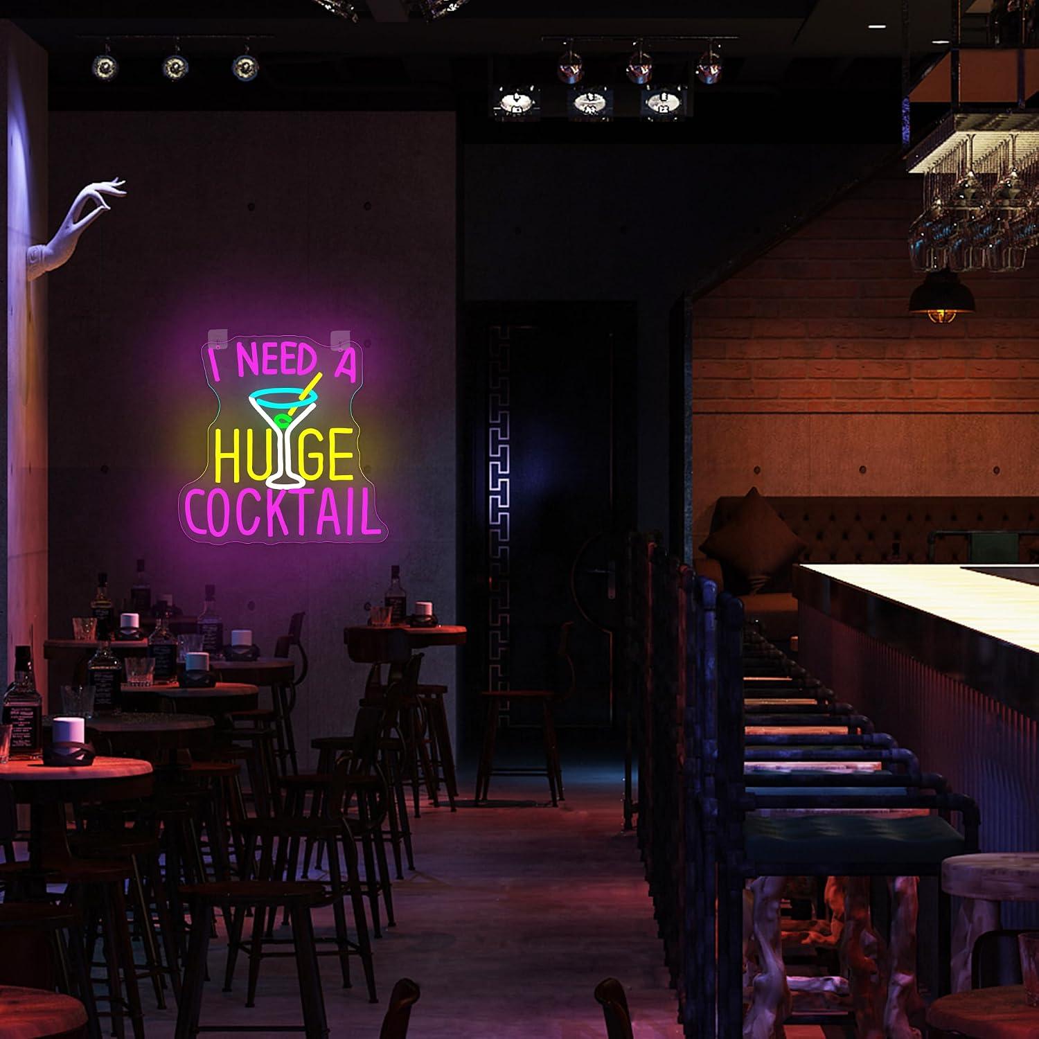 I Need A Huge Cocktail Neon Si - Home Bar Lounge avis et prix