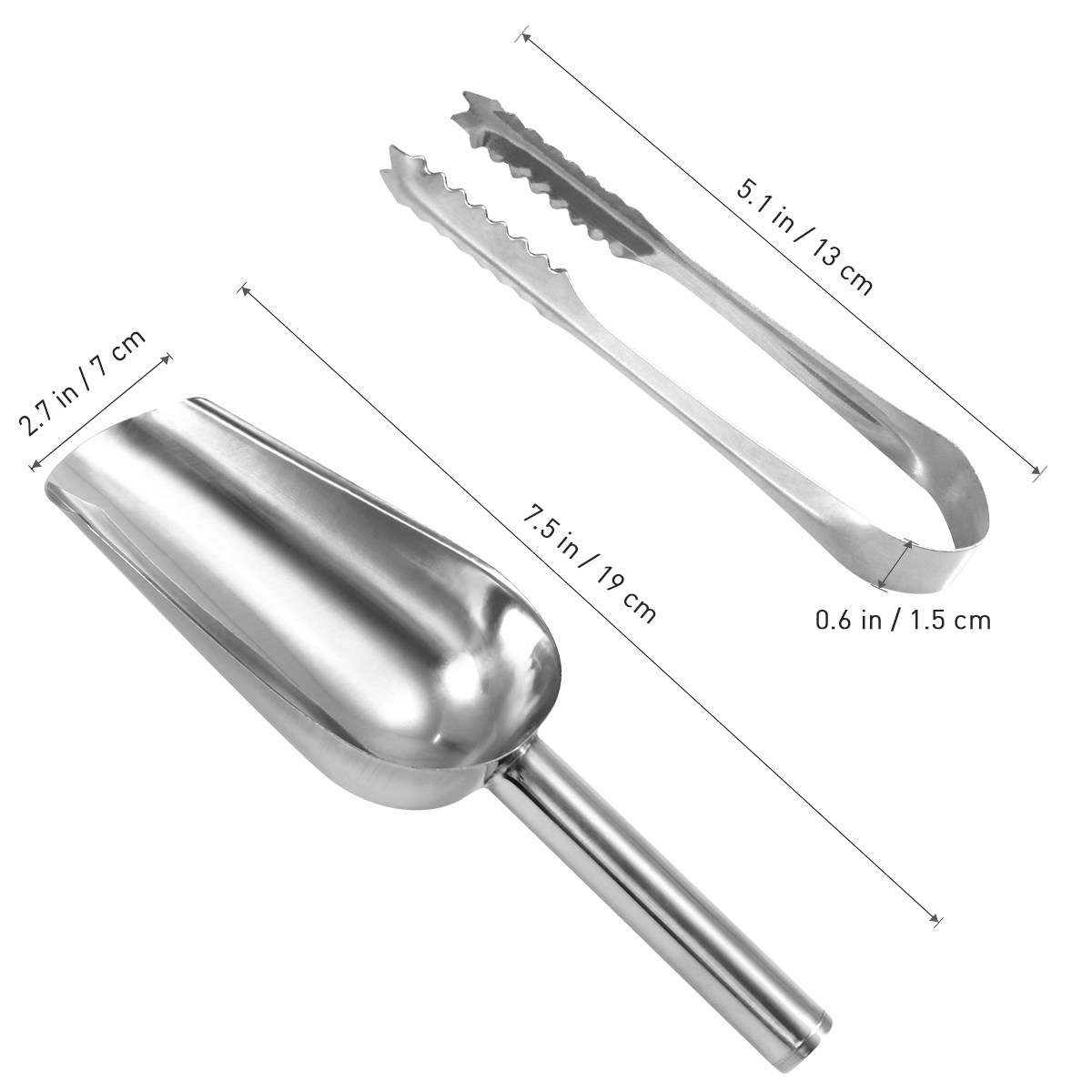 5Pcs Stainless Steel Ice Scoop - Home Bar Set avis et prix