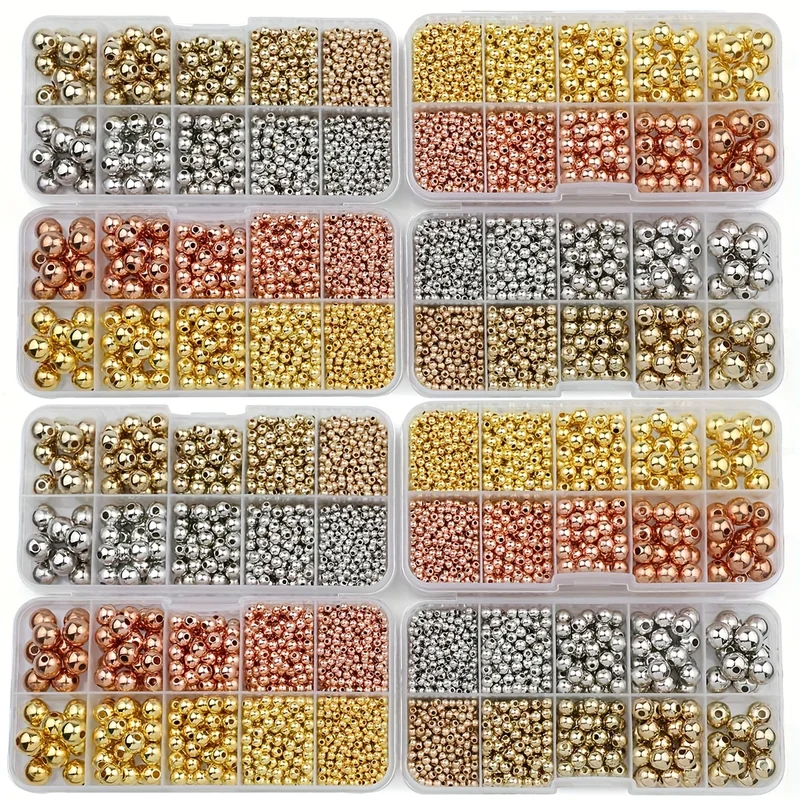 950PCS CCB 3/4/6/8/10MM Gold S - Bar Cart Gold avis et prix