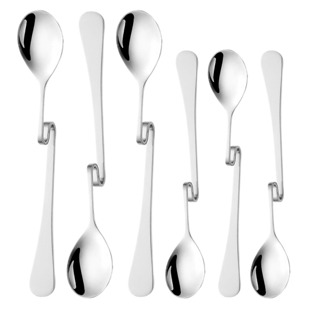 6Pcs Stainless Steel S Shape H - Bar Spoon Twisted avis et prix
