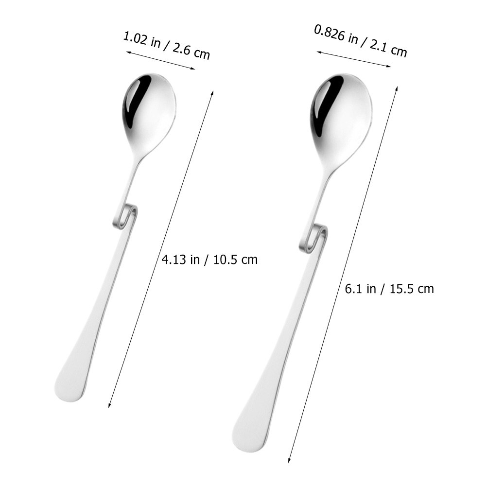 6Pcs Stainless Steel S Shape H - Bar Spoon Twisted avis et prix