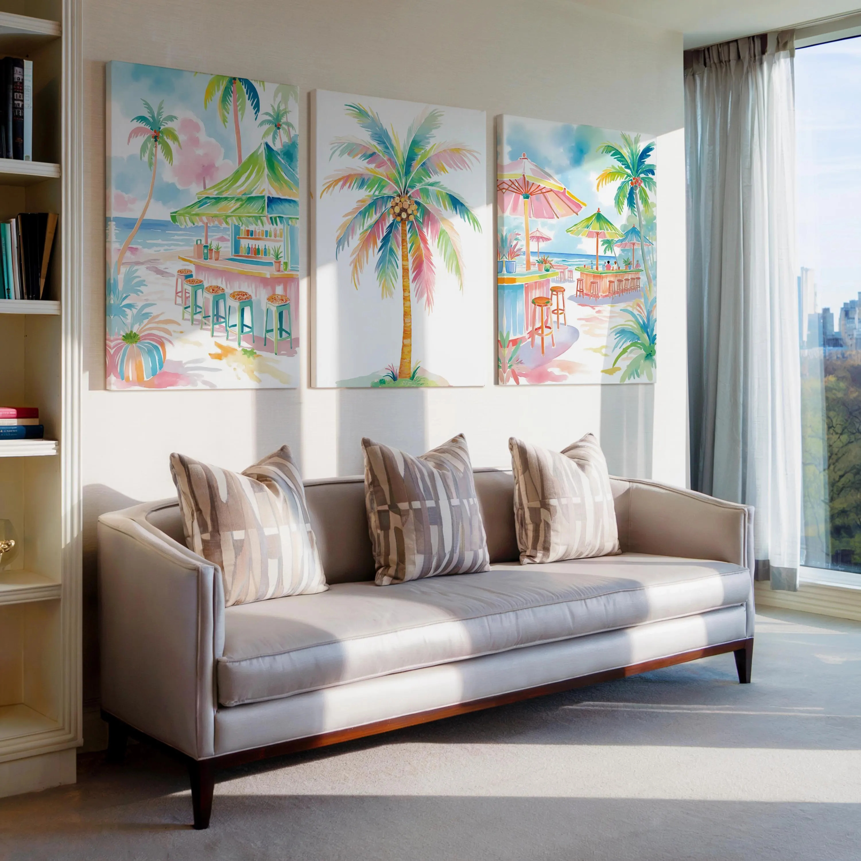 Boho Tropical Watercolor Wall  - Home Bar Set avis et prix