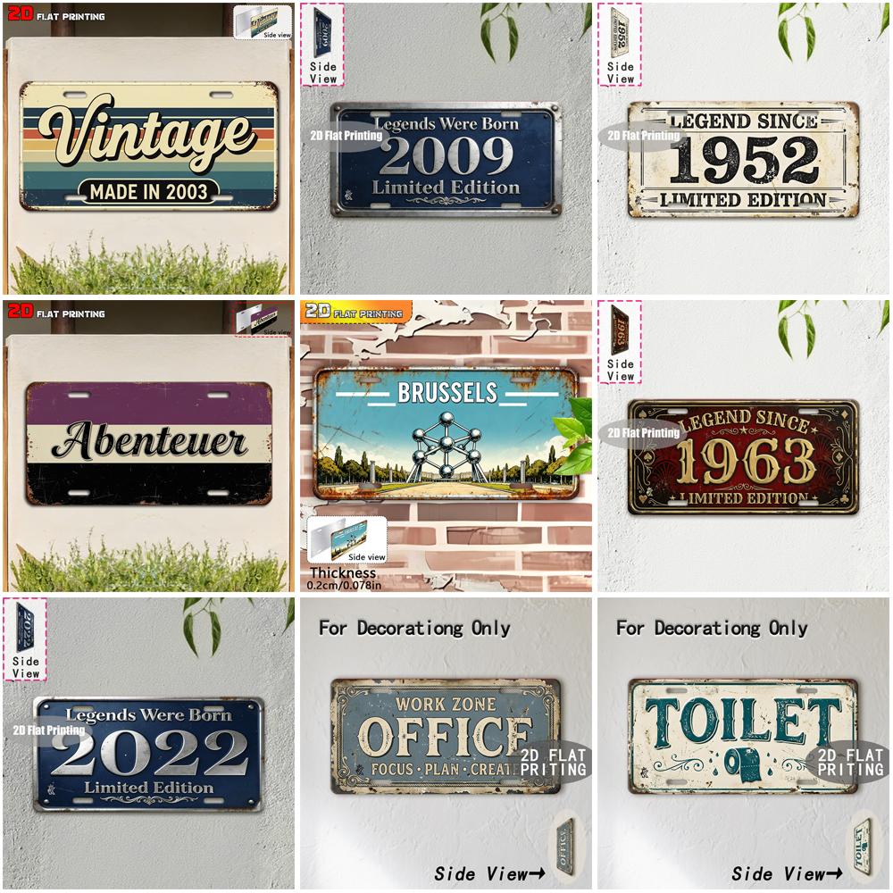 Vintage City Year Word Text Li - Home Bar Word avis et prix