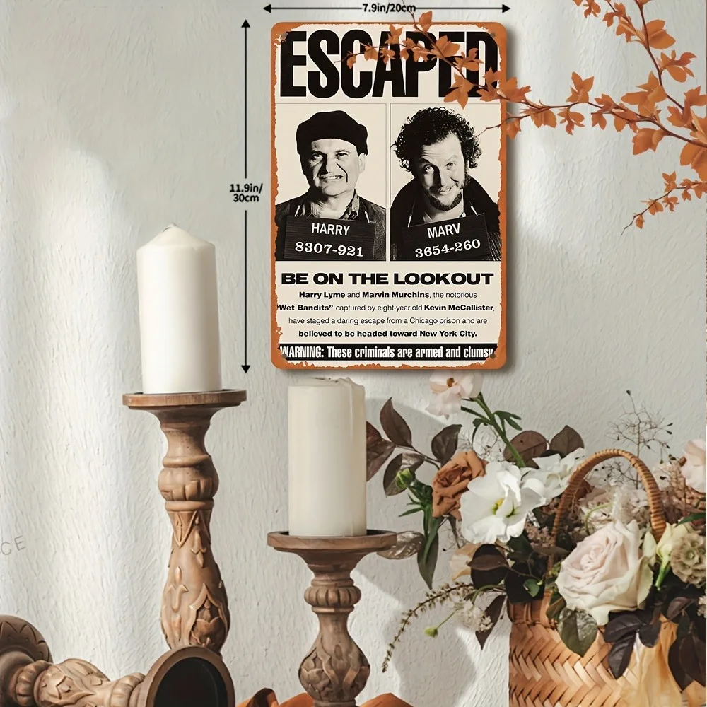 Vintage Home Alone Sign, 1pc 8 - Home Bar And Restaurant avis et prix