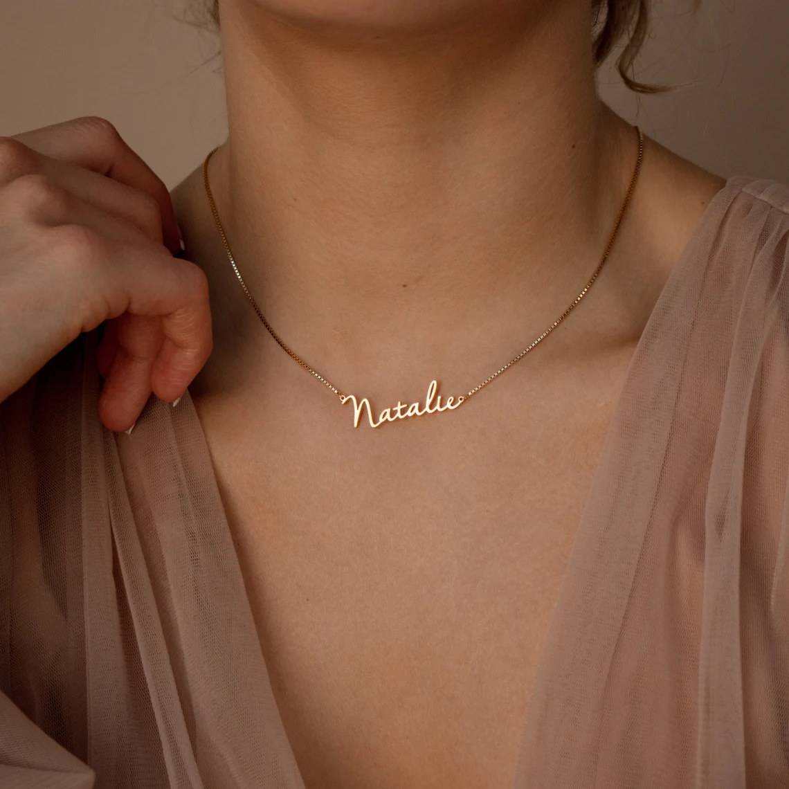 Personalised Gold Name Necklac - Bar Cart Gold avis et prix