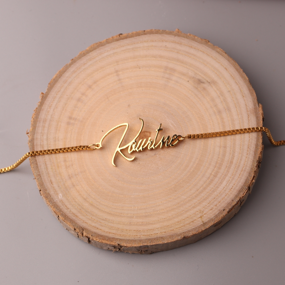 Personalised Gold Name Necklac - Bar Cart Gold avis et prix