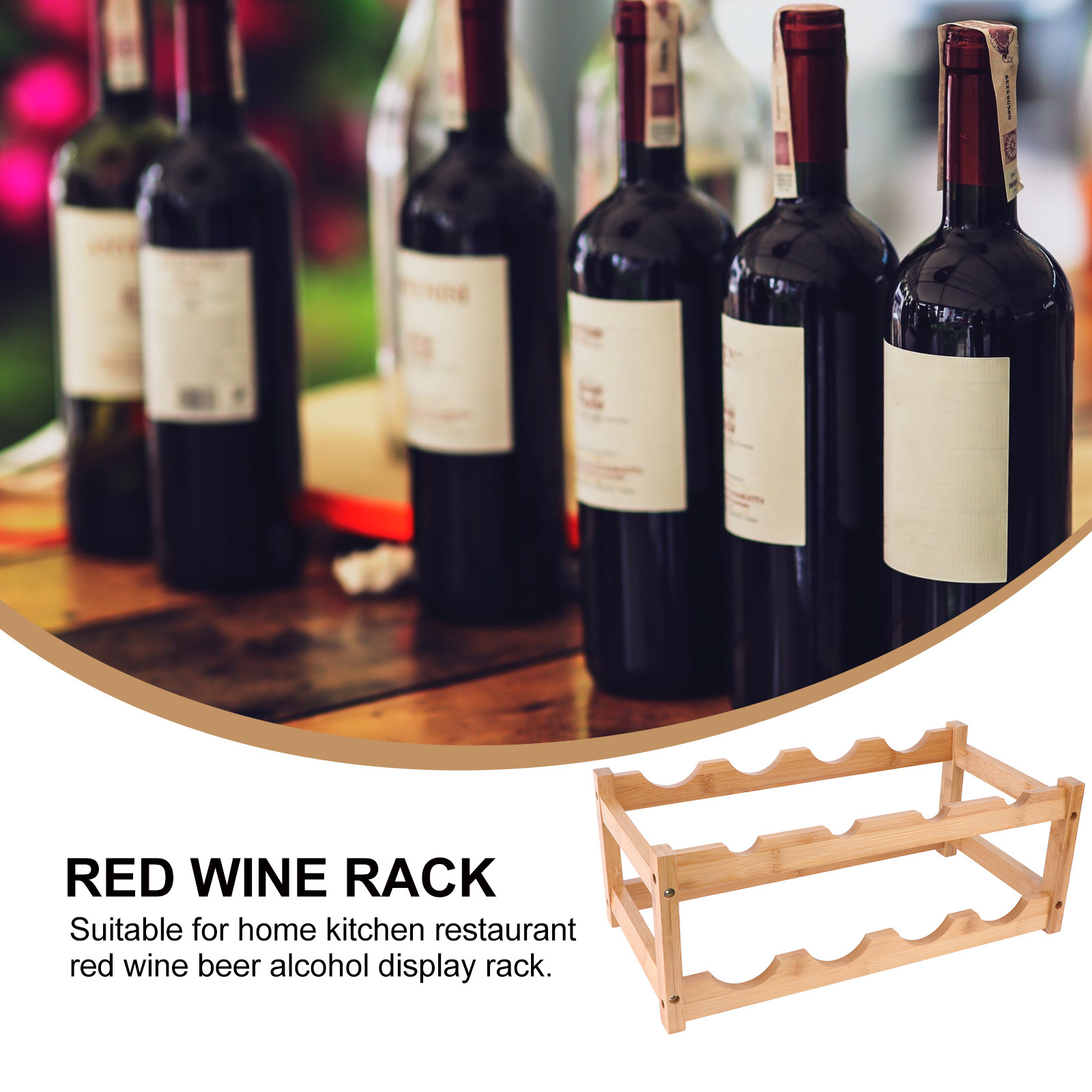 Wooden Double Layer Red Wine R - Home Bar Stand avis et prix