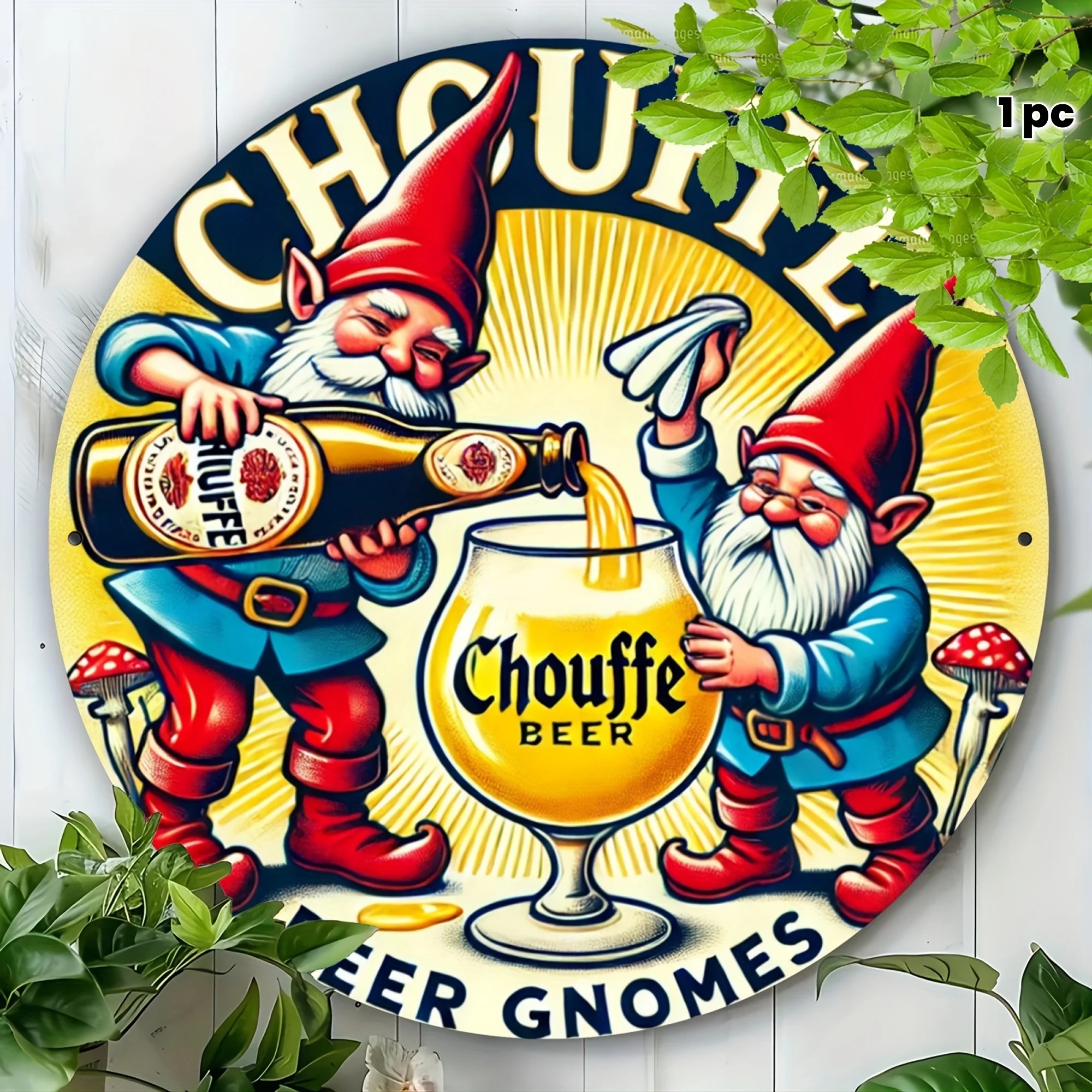 Round Metal Sign with Beer Gno - Home Bargains avis et prix