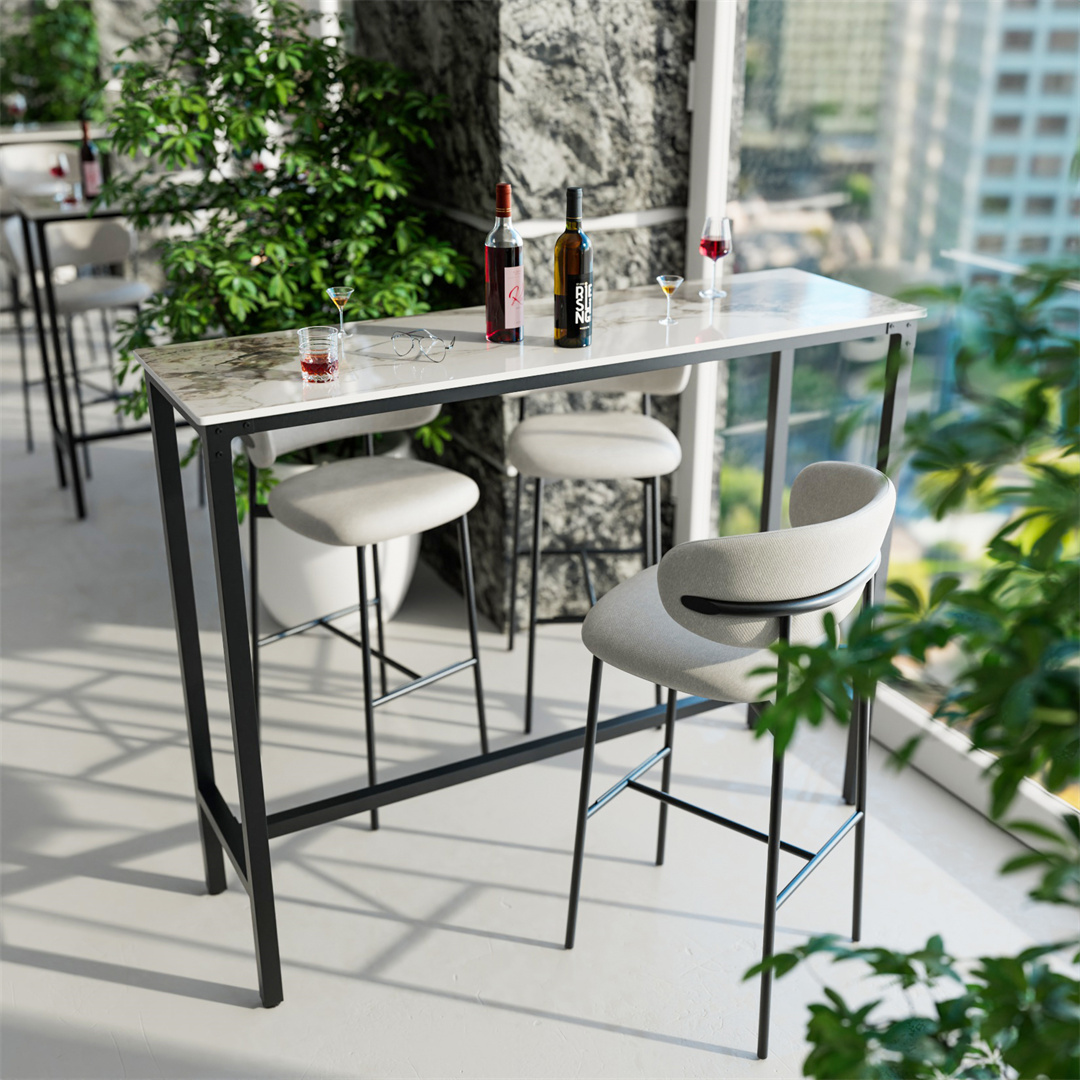 LUVODI Black Bar Table with Wh - Home Bar And Counter avis et prix