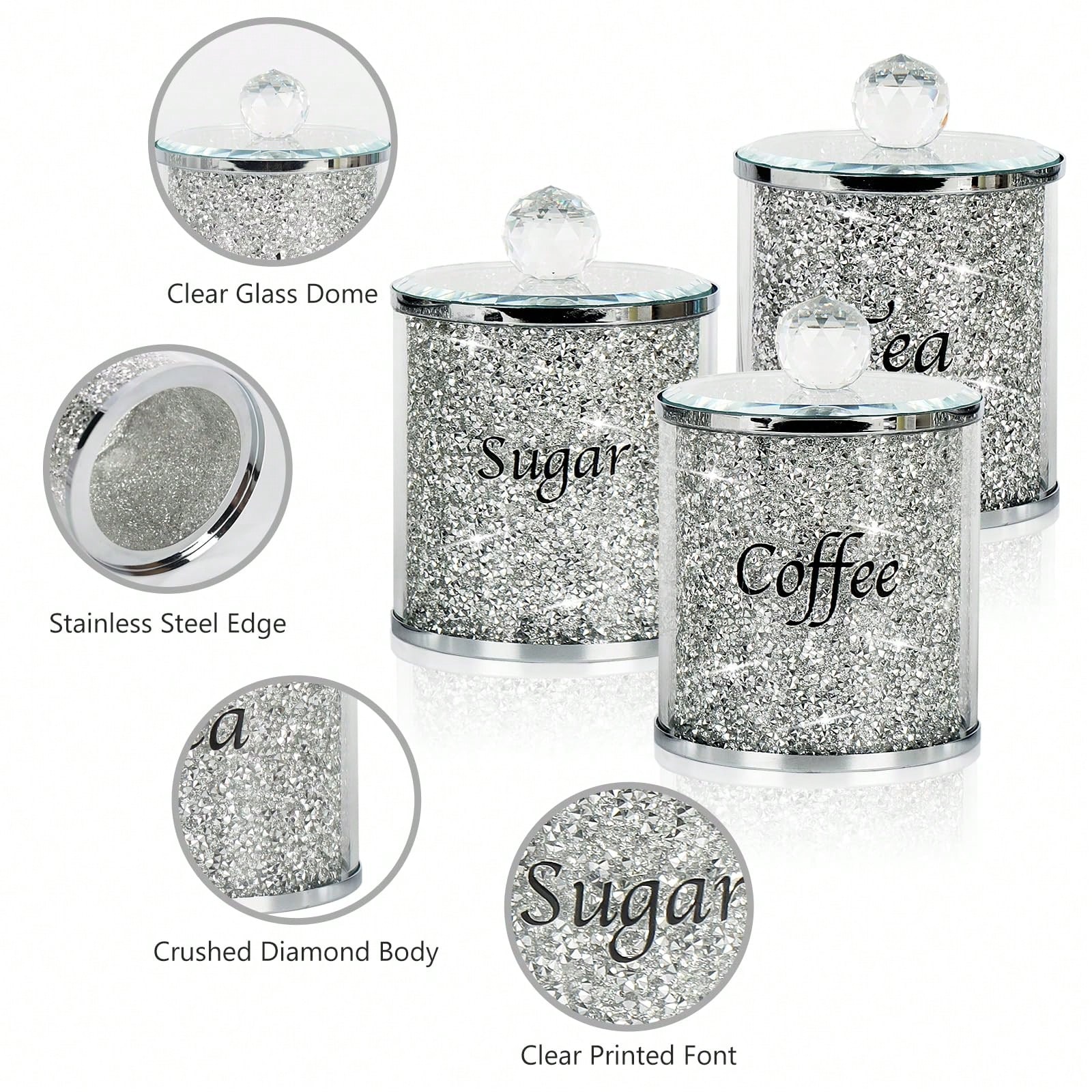 Coffee Sugar Tea Canister Set  - Home Bar Set avis et prix