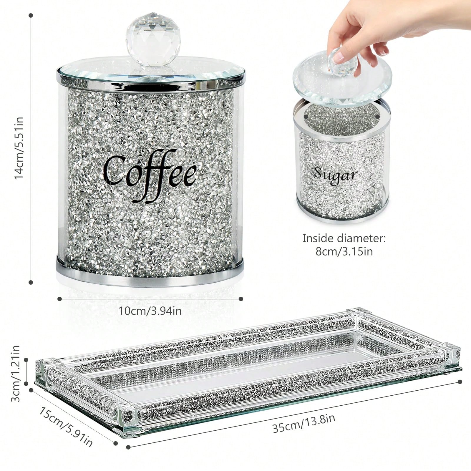 Coffee Sugar Tea Canister Set  - Home Bar Set avis et prix