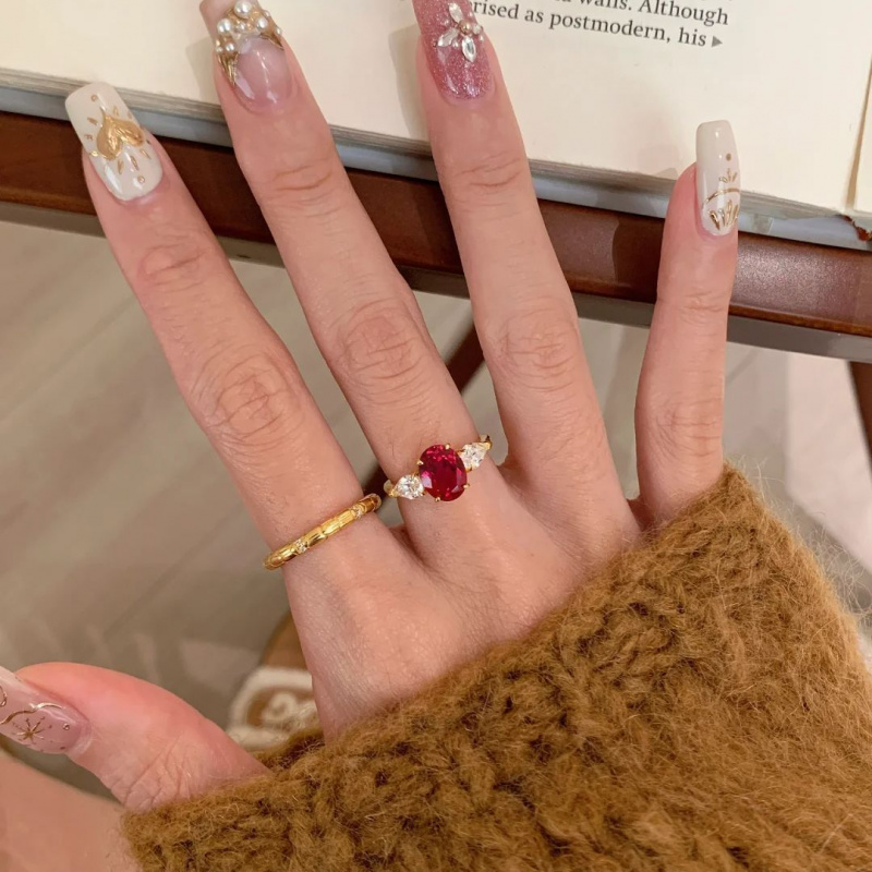 Natural 2-Carat Ruby Ring 18K  - Bar Cart Gold avis et prix