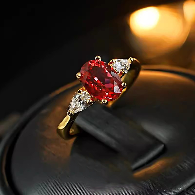 Natural 2-Carat Ruby Ring 18K  - Bar Cart Gold avis et prix