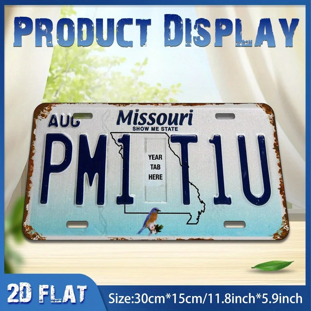 2D Flat Retro Missouri Blue Bi - Home Bar Signs avis et prix