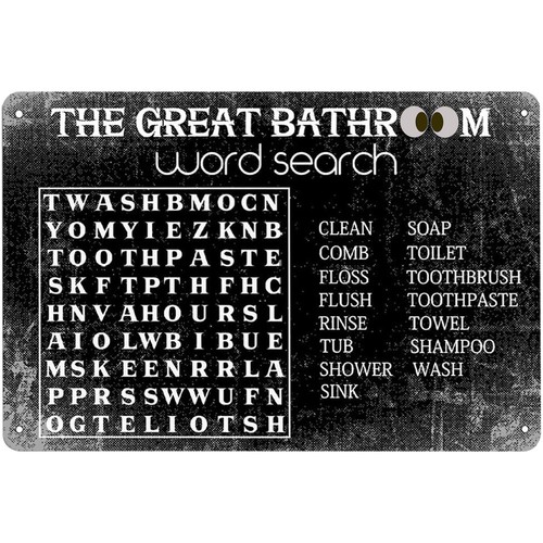 Funny Bathroom Word Search Met - Home Bar Word avis et prix