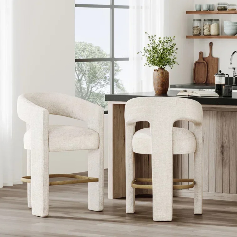 Modern Upholstered Counter Sto - Home Bar And Counter avis et prix
