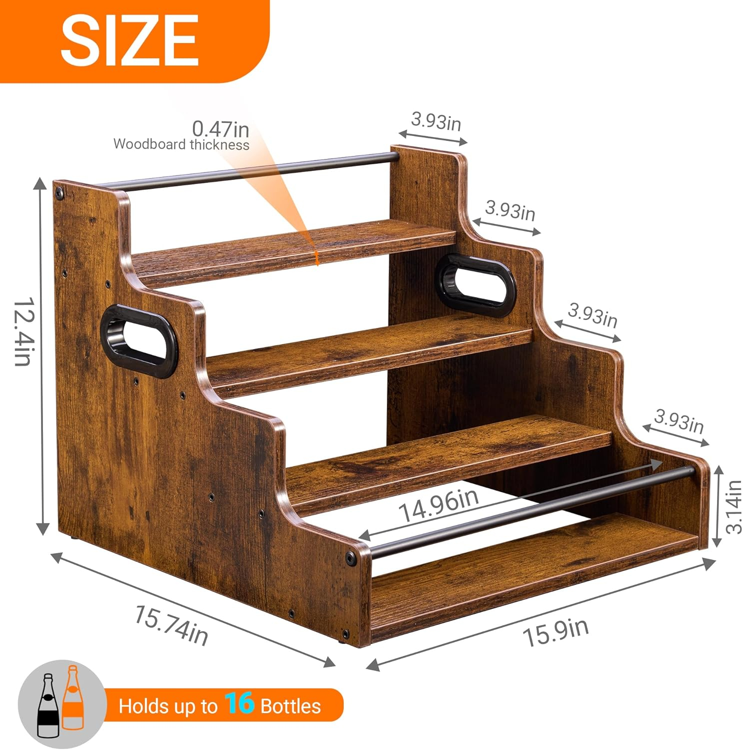 Liquor Bottle Display Shelf, C - Home Bargains avis et prix