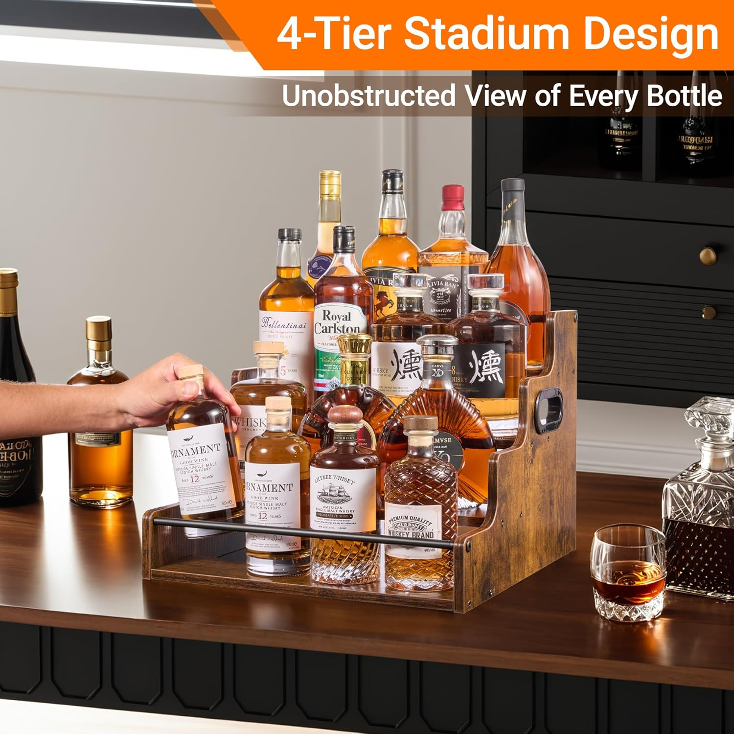 Liquor Bottle Display Shelf, C - Home Bargains avis et prix