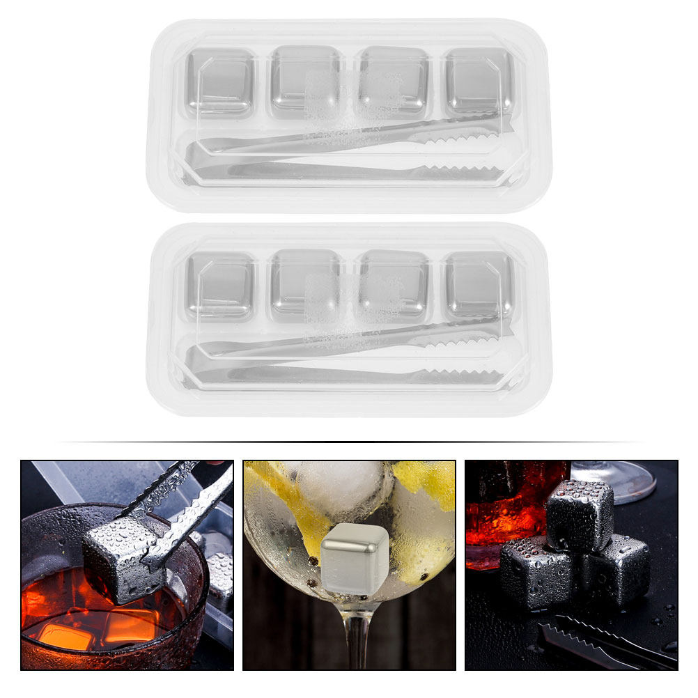 2Sets Stainless Steel Ice Cube - Home Bar Set avis et prix