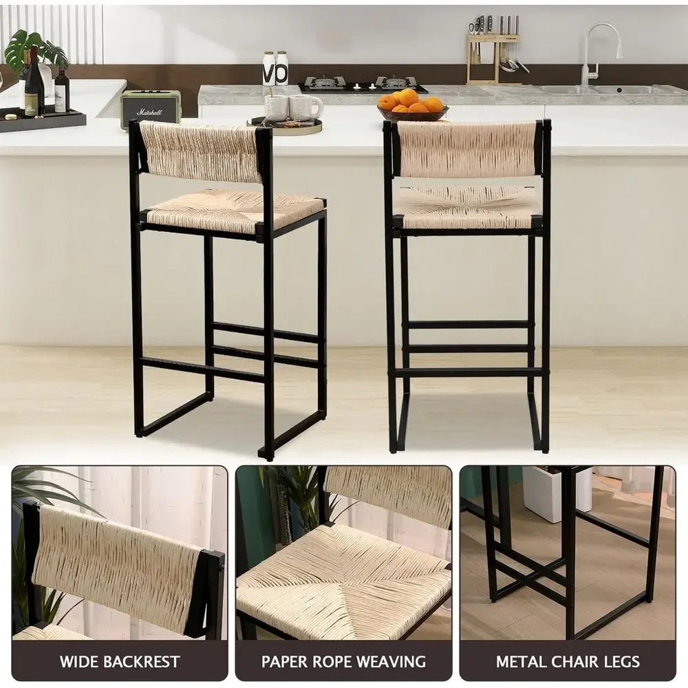 Set of 2 Creamy White Paper Ro - Home Bar And Counter avis et prix