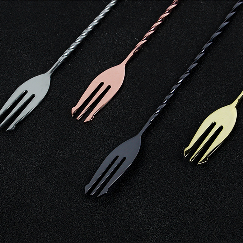30 40 50cm Bar Spoon With Fork - Bar Spoon Twisted avis et prix