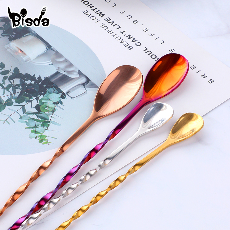 Cocktail Bar Spoons with Fork, - Bar Spoon Twisted avis et prix