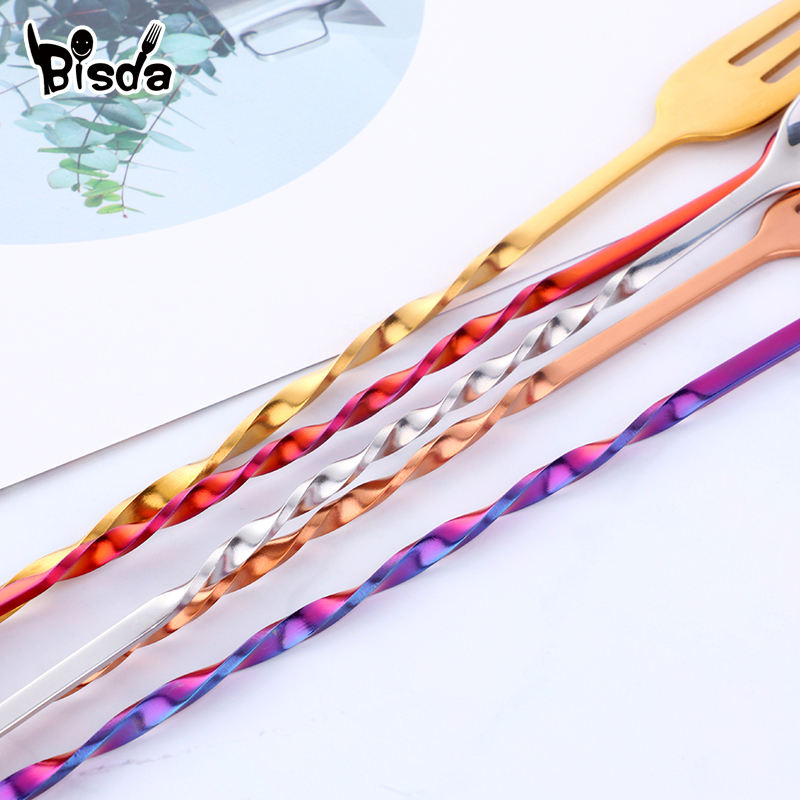 Cocktail Bar Spoons with Fork, - Bar Spoon Twisted avis et prix