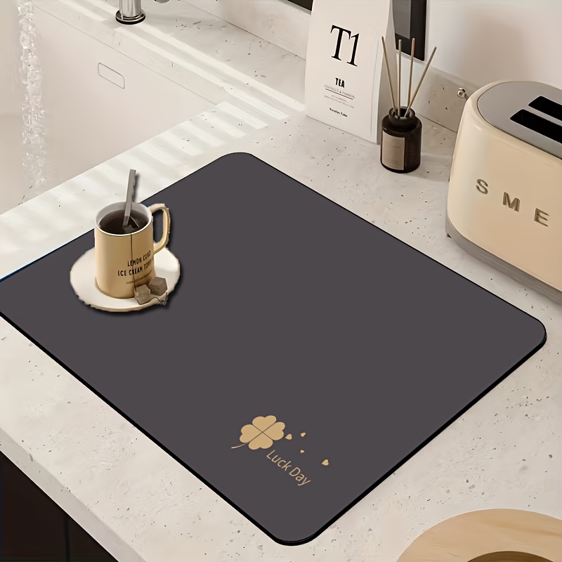 Dark Grey Clover Luck Dish Dry - Home Bar And Counter avis et prix
