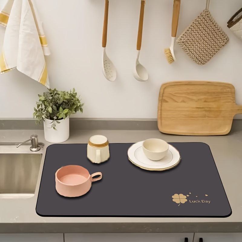 Dark Grey Clover Luck Dish Dry - Home Bar And Counter avis et prix