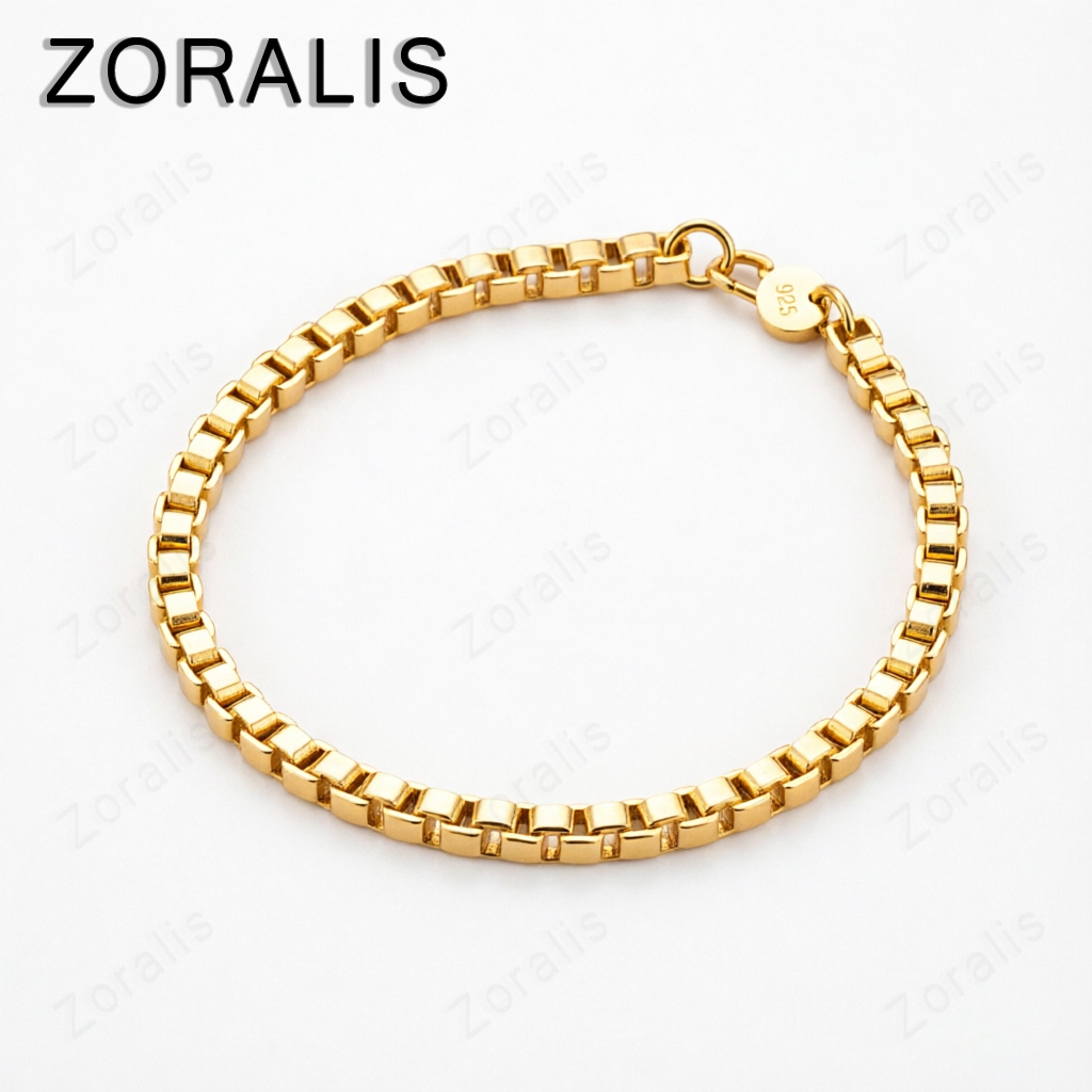 Exquisite 18K Gold 4mm Box Cha - Bar Cart Gold avis et prix