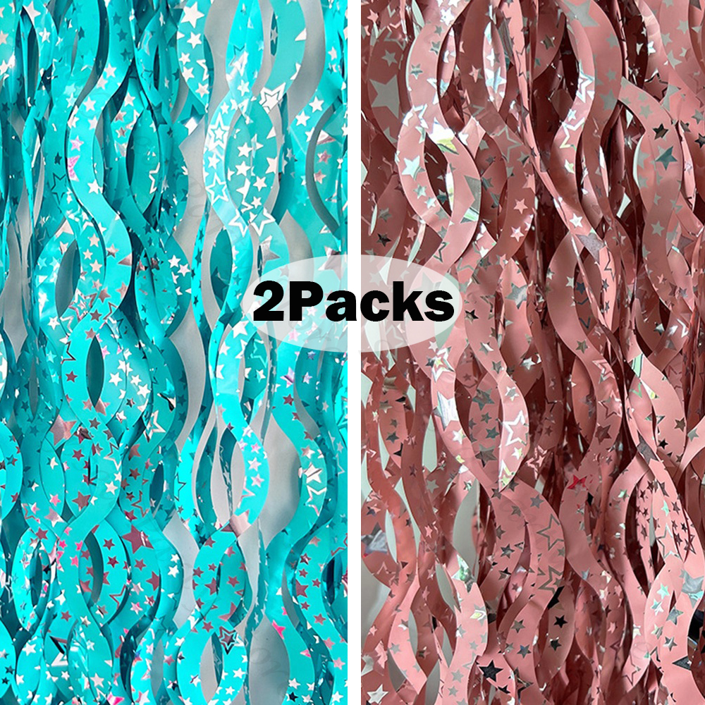 2Packs Teal Blue Pink Foil Cur - Home Bargains avis et prix